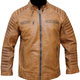Illustration for article titled NEW ARRIVAL - Retro Vintage Tan Brown Distress Leather Jacket Motorcycle Jacket!
